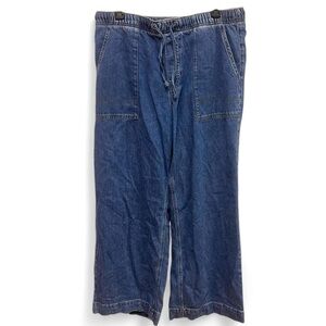 Forever 21 Premium Wide Leg Elastic Waistband Retro Jeans size XL